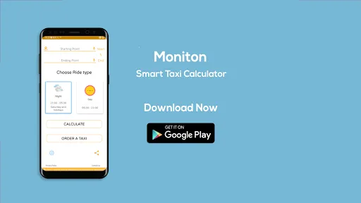 Capturas de tela do Moniton-Smart Taxi Calculator