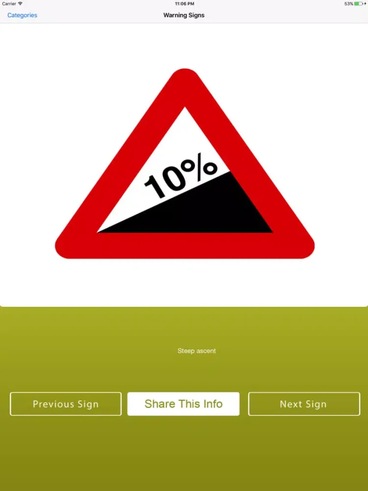 Belgium Road Traffic Signs iPad 应用截图