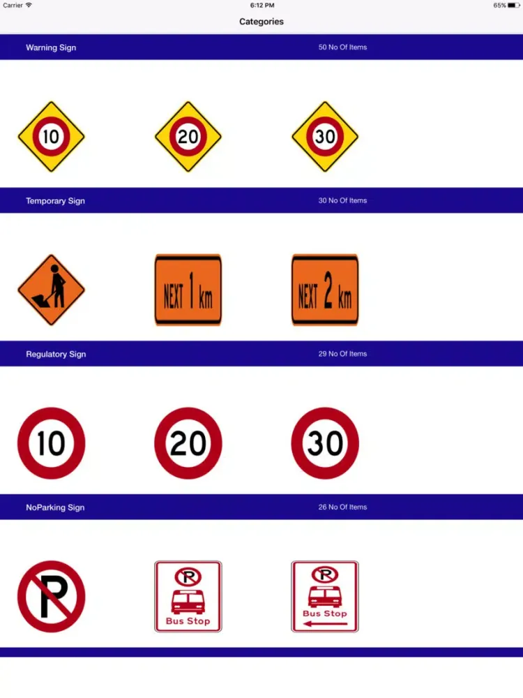 New Zealand Road Traffic Signs iPad  स्क्रीनशॉट