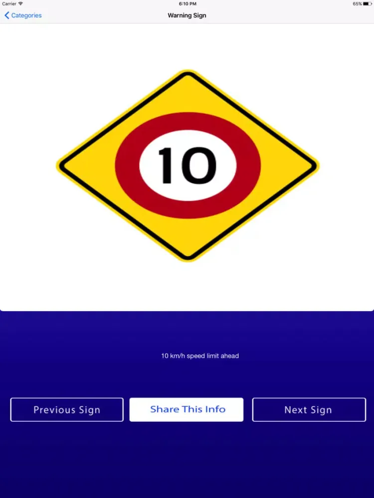 New Zealand Road Traffic Signs iPad  स्क्रीनशॉट
