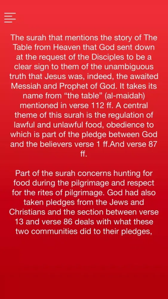 Surah AL-Maidah With English Translation Ekran Görüntüleri