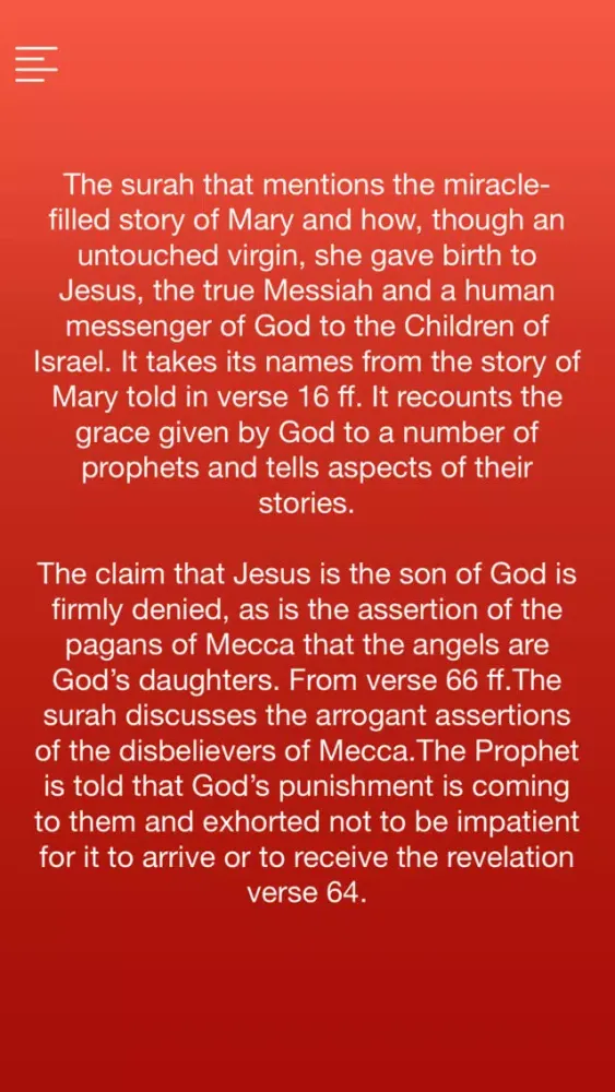 Surah MARYAM With English Translation スクリーンショット