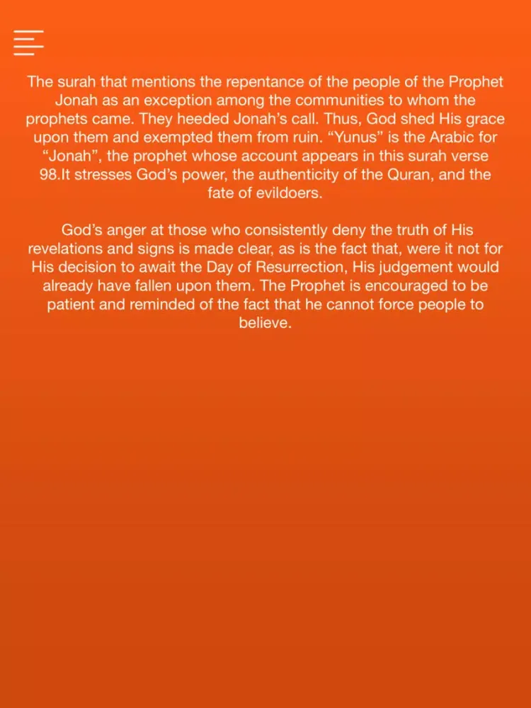 Surah Yunus With English Translation iPad 应用截图