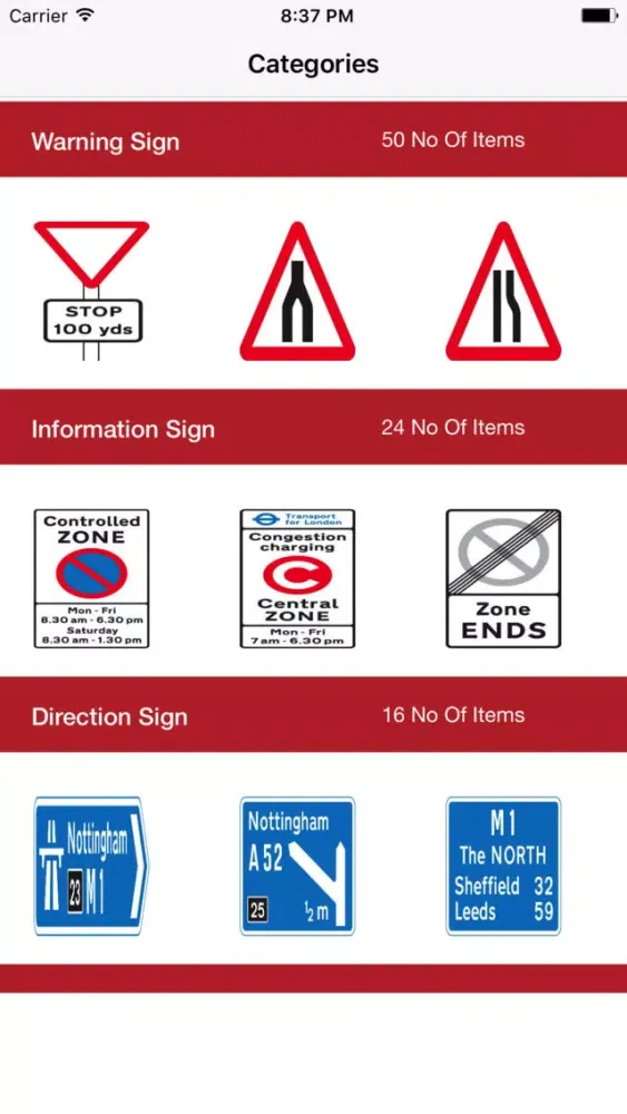 Скриншоты UK Road Traffic Signs