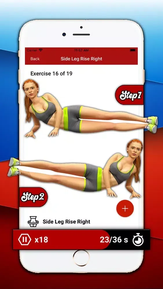 Capturas de pantalla de Fitgirl Exercise Workout Plans