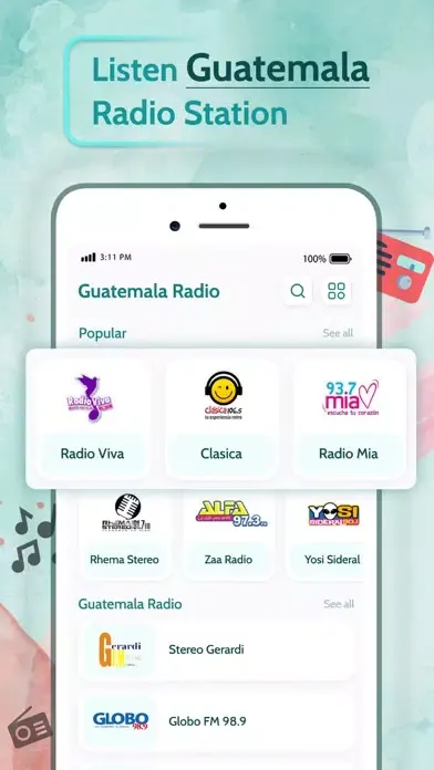 Live Guatemala Radio Stations Screenshots