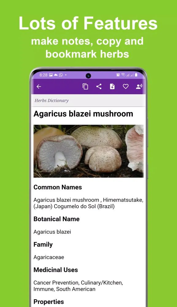 Ảnh chụp màn hình của Herbs Dictionary