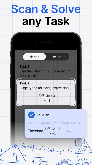 Capturas de tela do Homework Helper: AI Math Solve