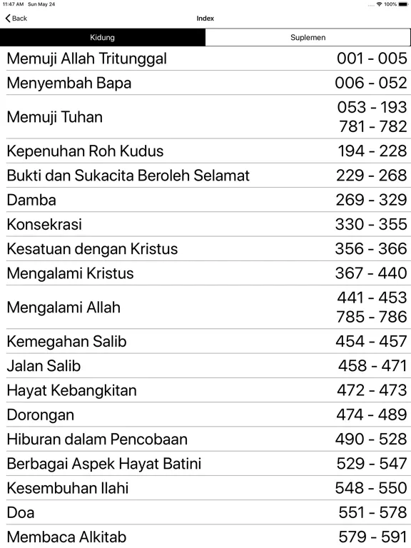Kidung Pemulihan iPad  Screenshots