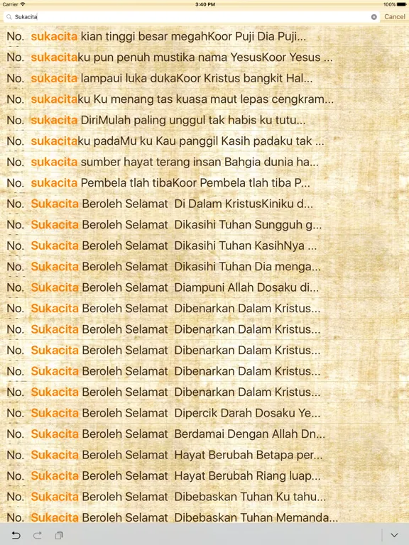 Kidung Pemulihan iPad  Screenshots