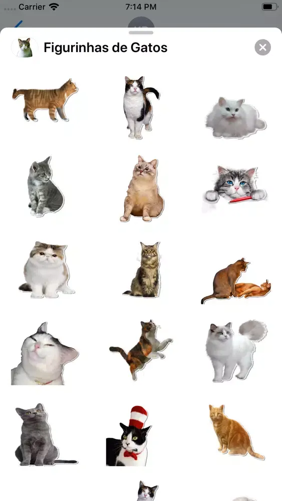 Captures d'écran de Figurinhas de Gatos