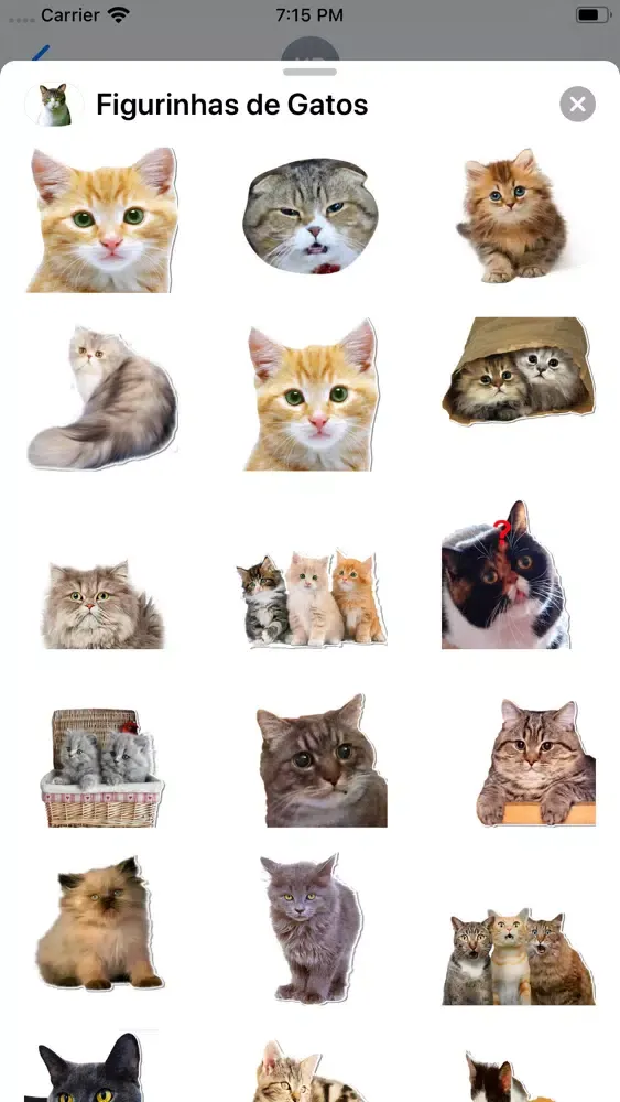 Captures d'écran de Figurinhas de Gatos