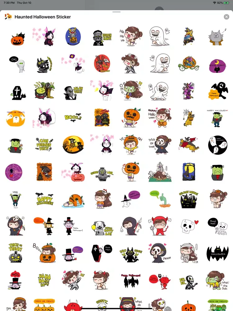 تصاویر Haunted Halloween Sticker iPad 