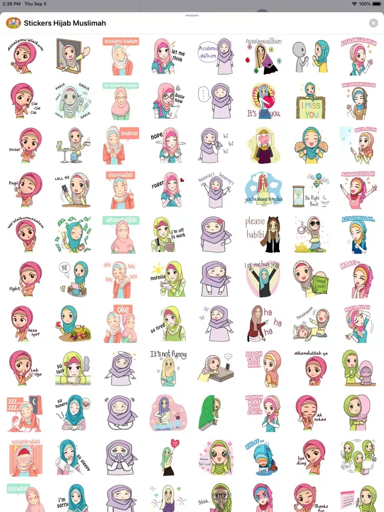 Stickers Hijab Muslimah iPad  Ekran Görüntüleri