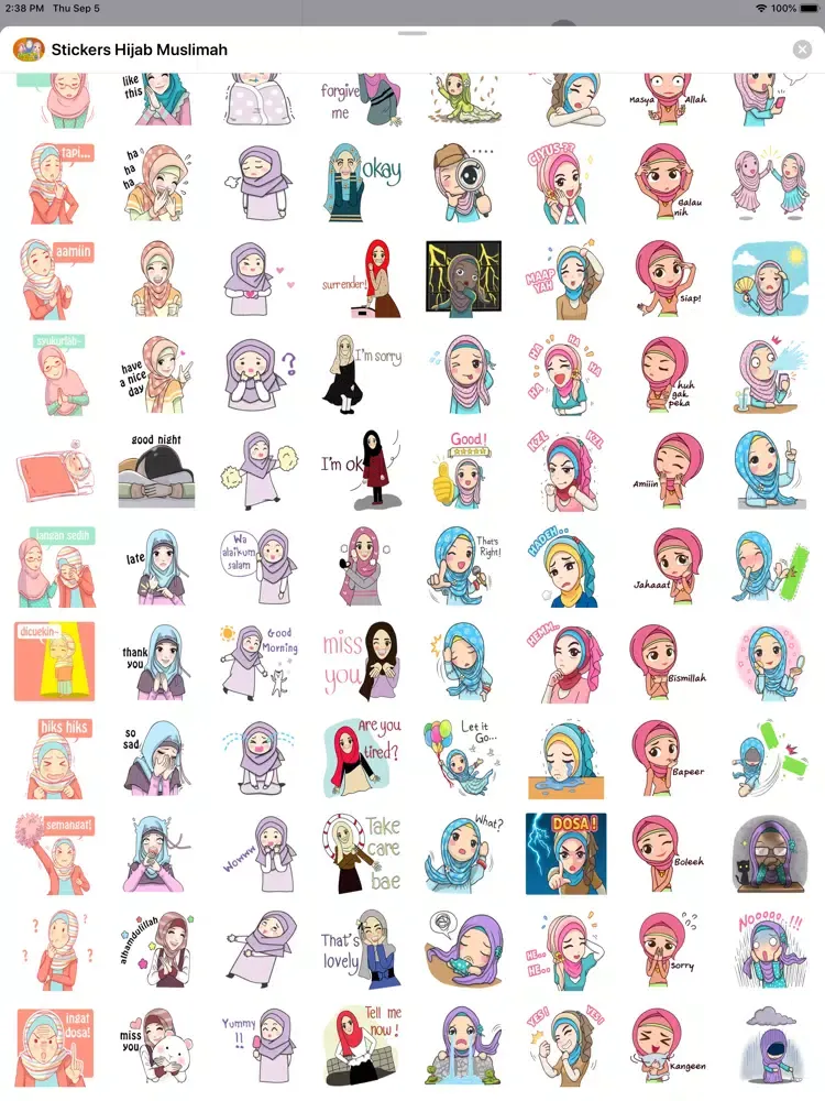 Stickers Hijab Muslimah iPad  Ekran Görüntüleri