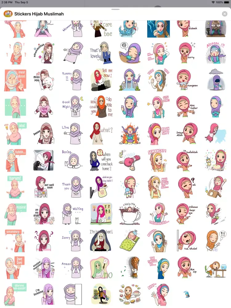 Stickers Hijab Muslimah iPad  Ekran Görüntüleri