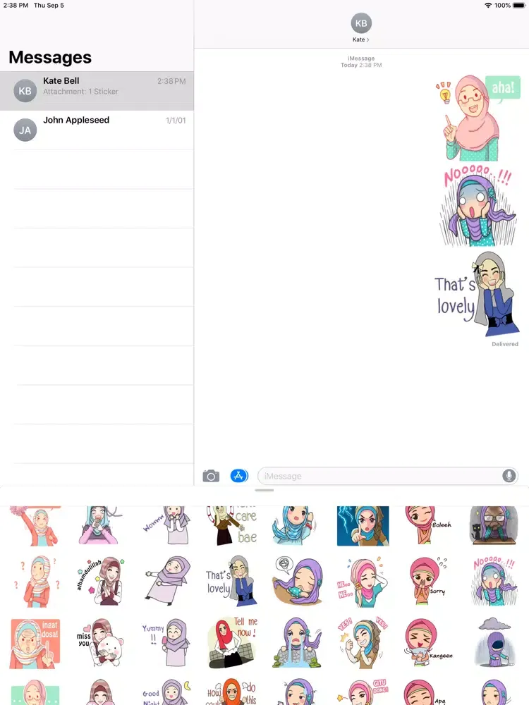 Stickers Hijab Muslimah iPad  Ekran Görüntüleri
