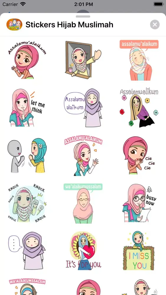 Stickers Hijab Muslimah Ekran Görüntüleri