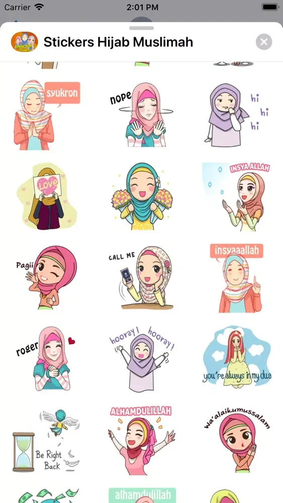 Stickers Hijab Muslimah Ekran Görüntüleri