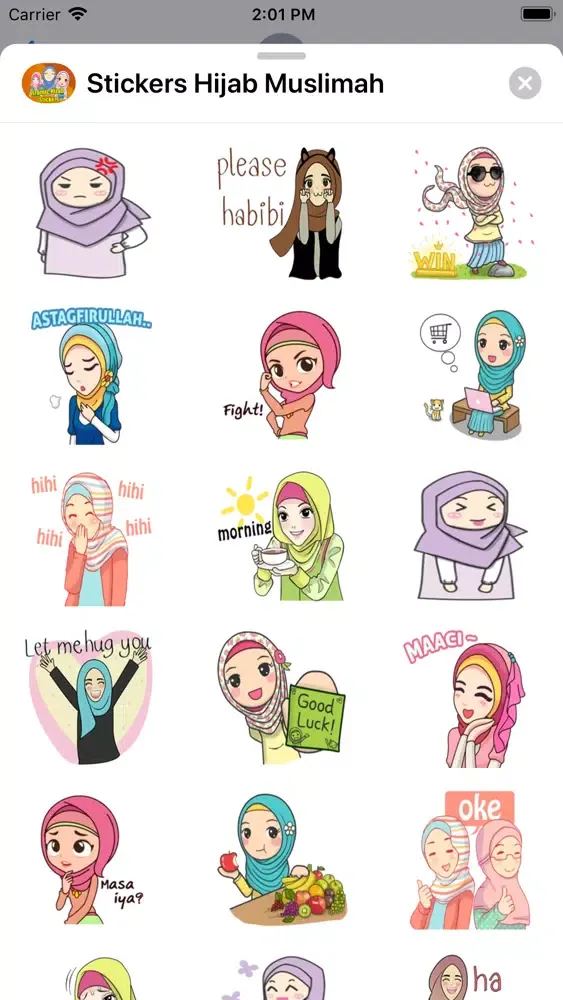 Stickers Hijab Muslimah Ekran Görüntüleri