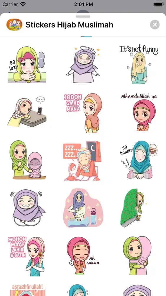Stickers Hijab Muslimah Ekran Görüntüleri