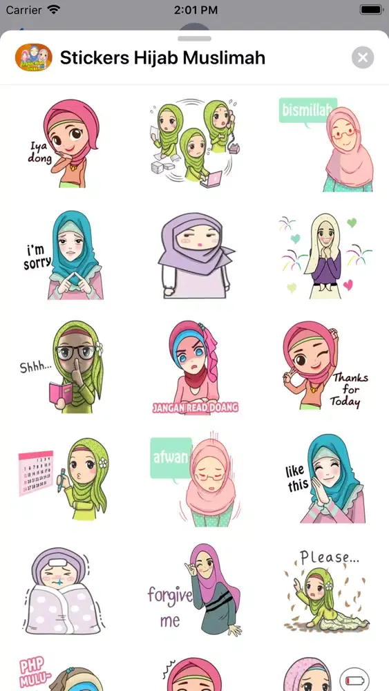 Stickers Hijab Muslimah Ekran Görüntüleri