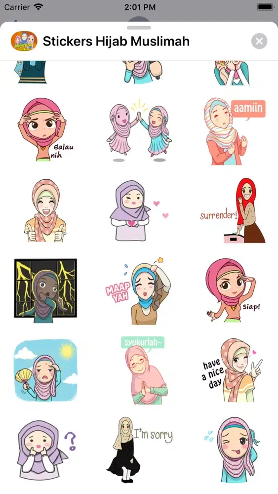 Stickers Hijab Muslimah Ekran Görüntüleri