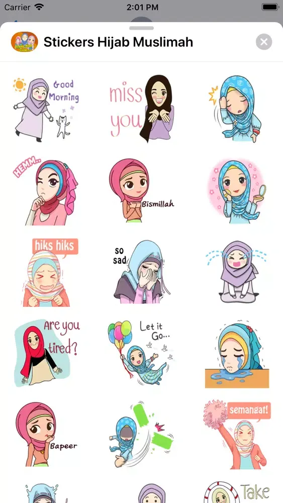 Stickers Hijab Muslimah Ekran Görüntüleri