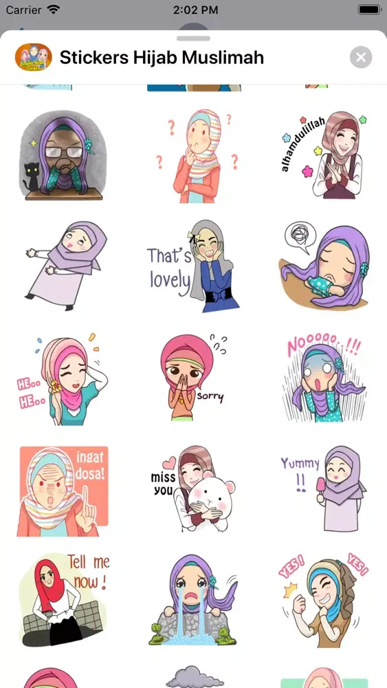Stickers Hijab Muslimah Ekran Görüntüleri