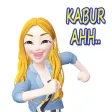 3D Stiker Cewe Cantik Lucu