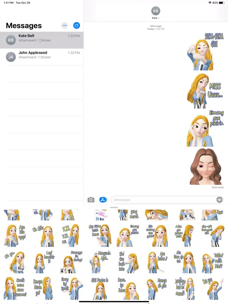 ภาพหน้าจอของ 3D Stiker Cewe Cantik Lucu iPad 