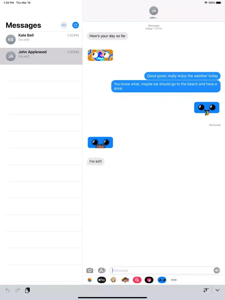 Ảnh chụp màn hình của Boxi Stickerpack iPad 