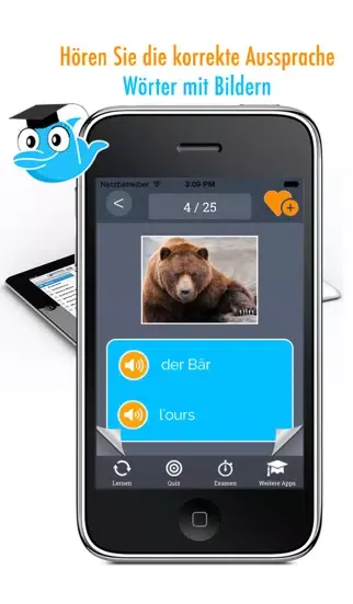 Capturas de tela do Learn German and French: Memorize Words - Free