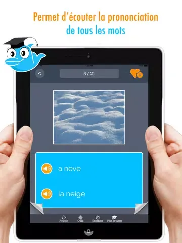 Ảnh chụp màn hình của Learn Portuguese and French: Memorize Words - Free iPad 