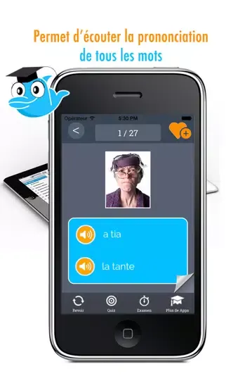 Ảnh chụp màn hình của Learn Portuguese and French: Memorize Words - Free