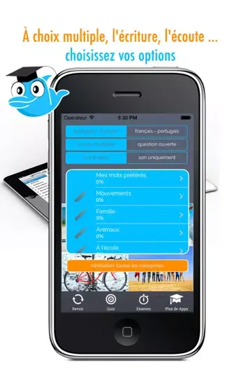 Ảnh chụp màn hình của Learn Portuguese and French: Memorize Words - Free
