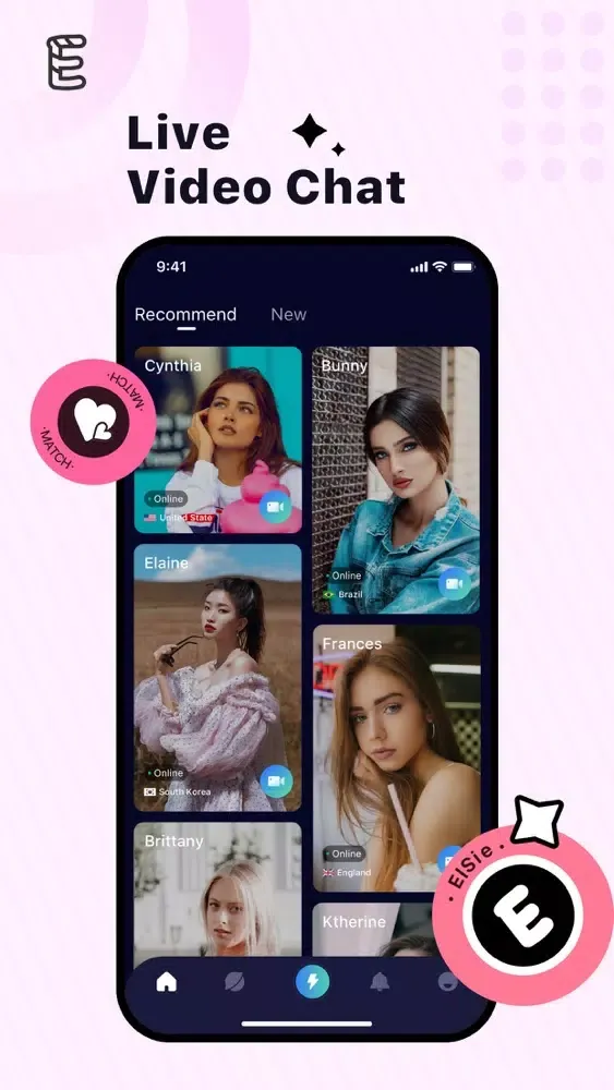 Ảnh chụp màn hình của Random Video Chat - Elsie Live
