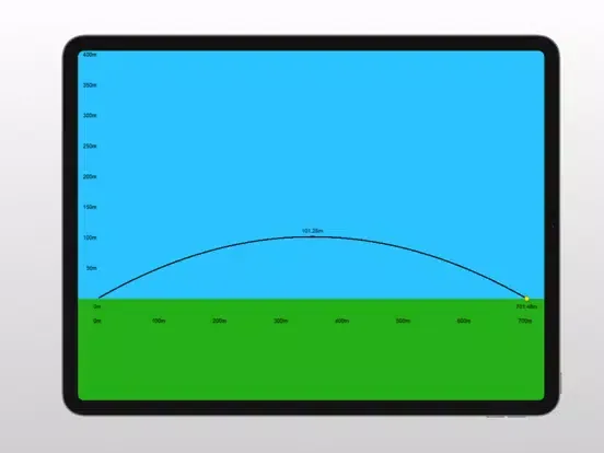 Projectile Motion Simulator iPad  Screenshots