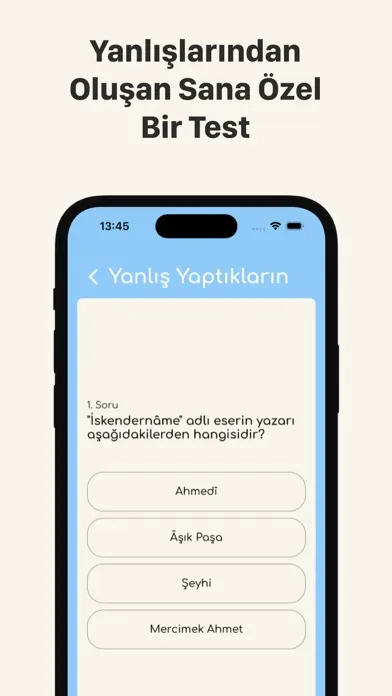 Ảnh chụp màn hình của Yazar Eser: YKS, AYT Edebiyat