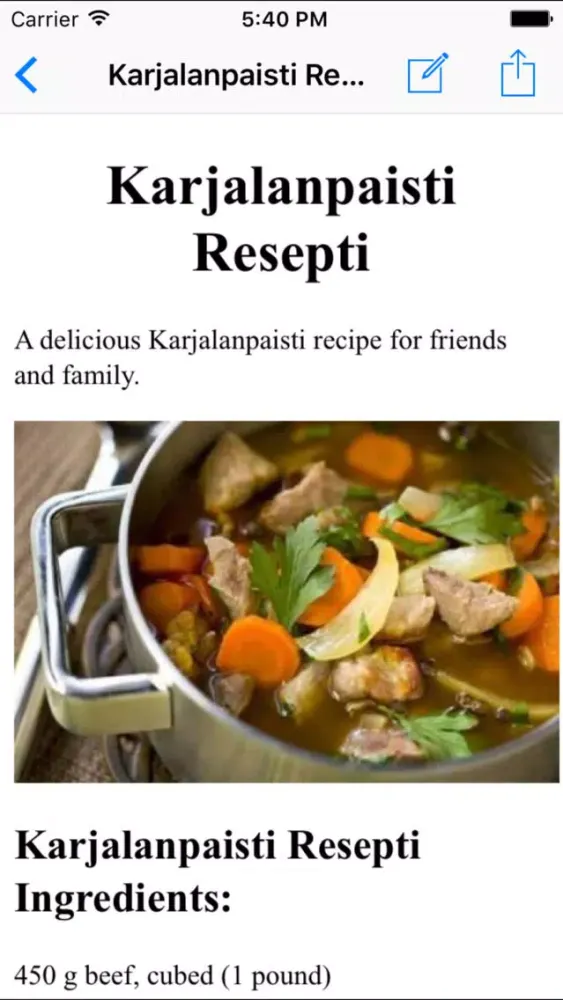 Finnish Food Recipes應用截圖