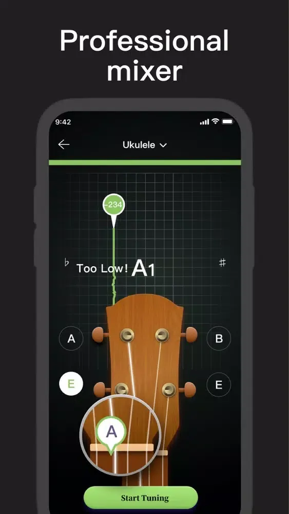Скриншоты GuitarTuner-Bass,Ukulele Tuner
