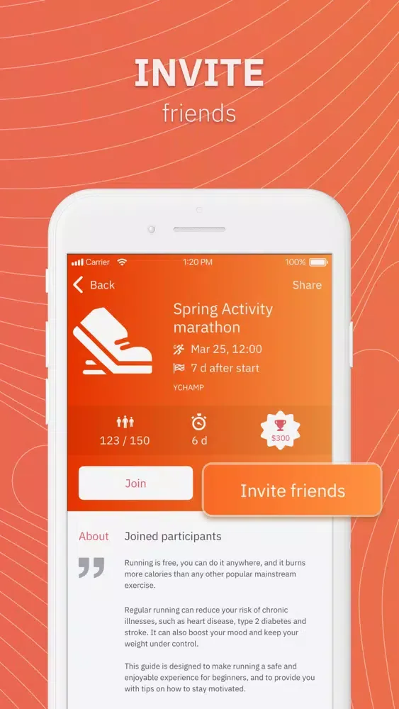 Capturas de tela do Ychamp: walk and earn rewards
