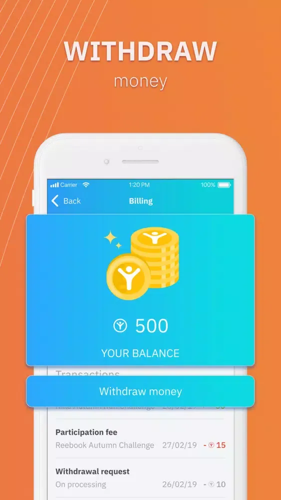 Capturas de tela do Ychamp: walk and earn rewards