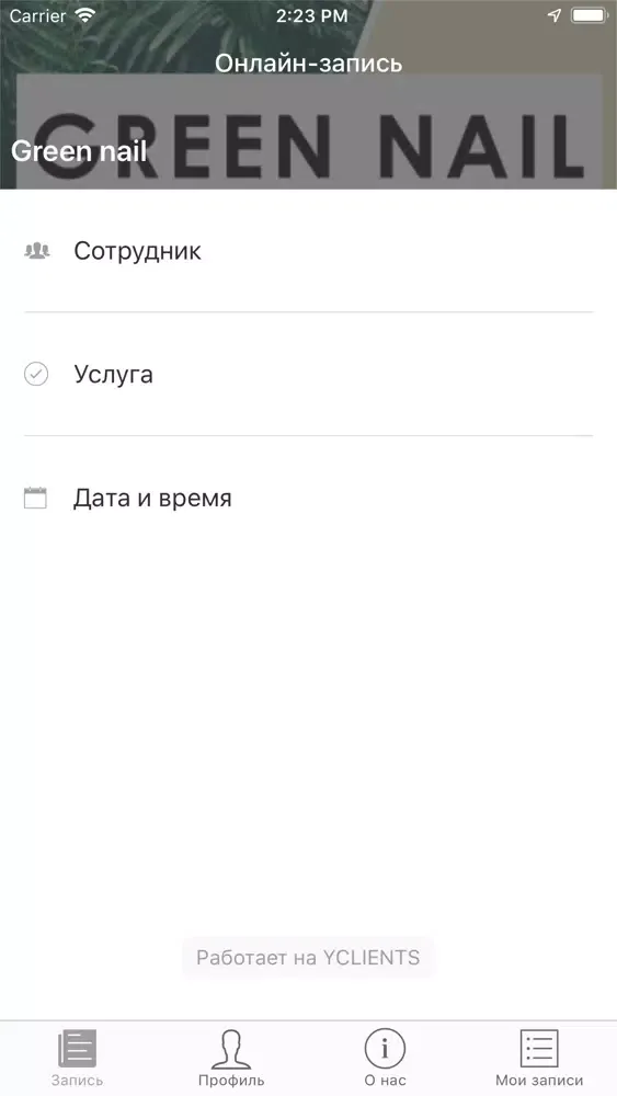 Capturas de tela do Green Nail ногтевая студия
