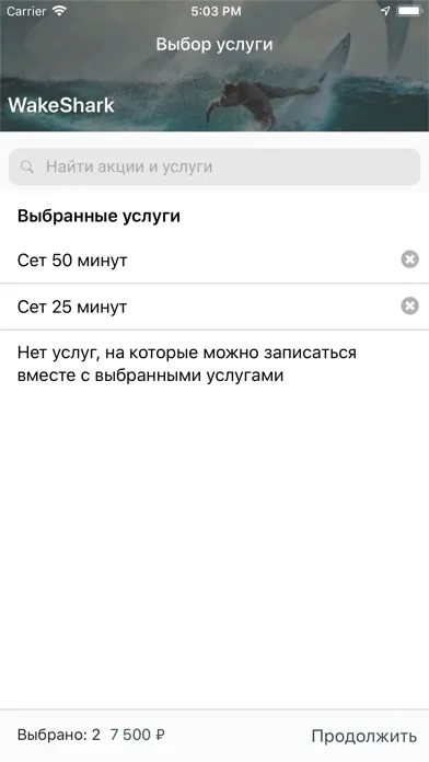 ภาพหน้าจอของ WakeShark – вейксерф в Москве