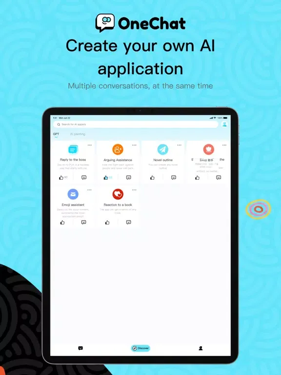 OneChat-AI Chat,Writer,Drawing iPad  Screenshots