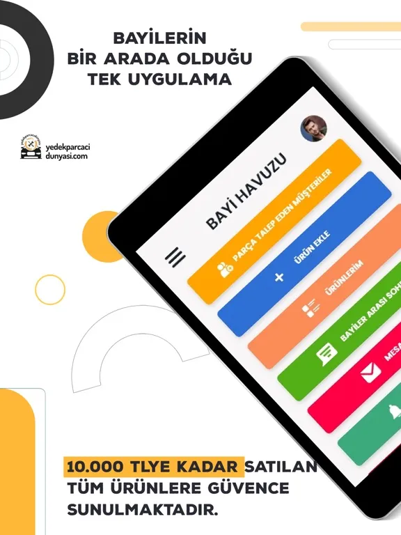 Capturas de tela do Yedek Parçacı Dünyası Bayi iPad 