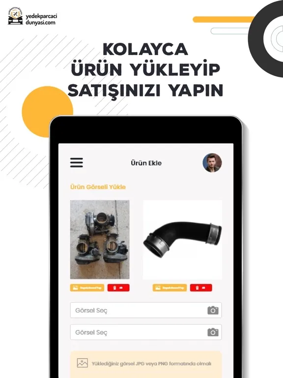 Capturas de tela do Yedek Parçacı Dünyası Bayi iPad 