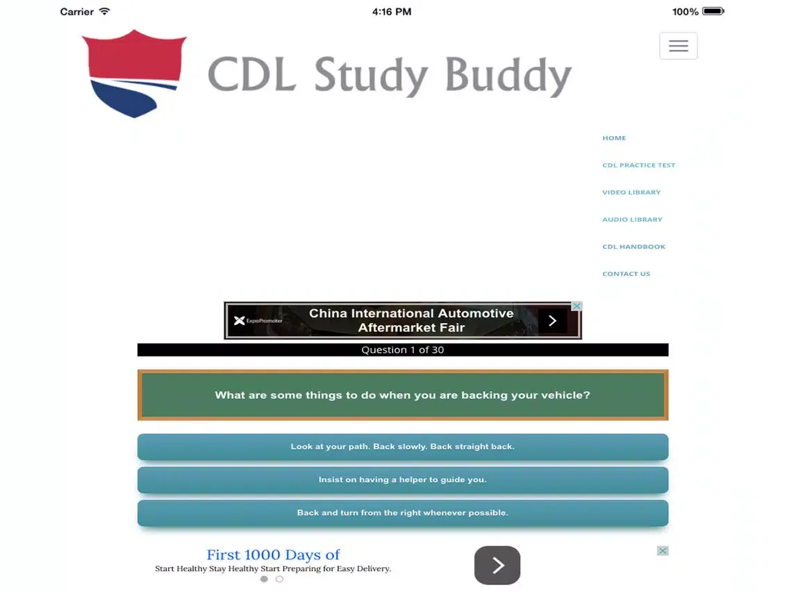 Capturas de tela do CDL Study Buddy iPad 
