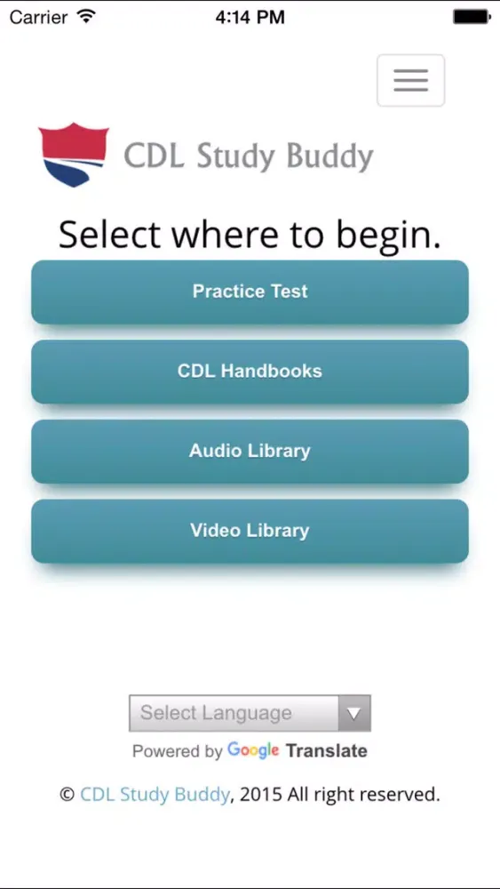 Capturas de tela do CDL Study Buddy